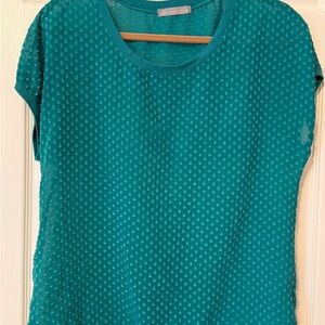 Olivia Moon Teal Textured Blouse